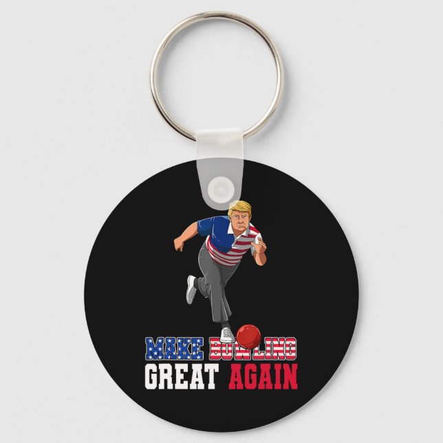 Porte-clés Bowling Great Again - Drôle Trump Bowling Accesseu (Recto)