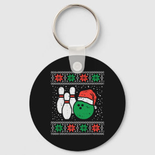 Porte-clés Bowling laide doux Noël Sweater Bowles de sport Xm