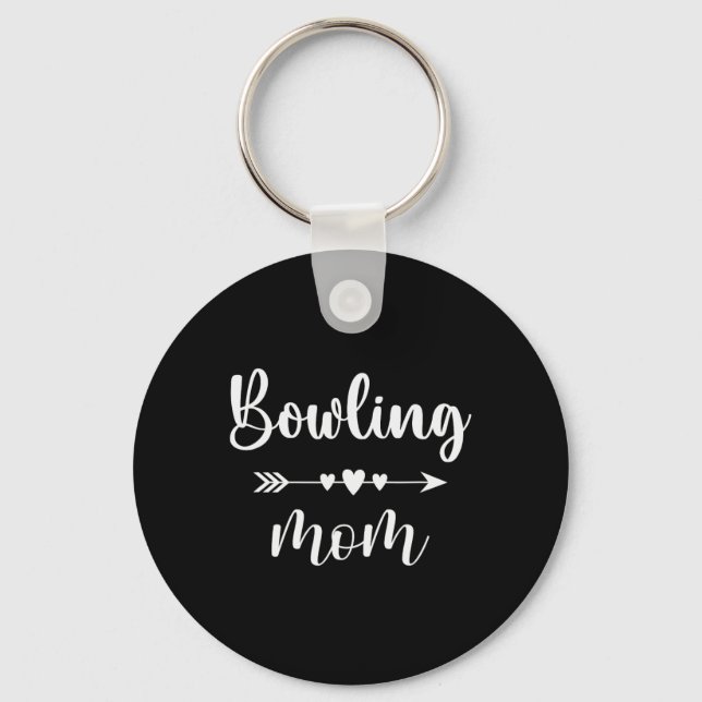 Porte-clés Bowling Maman Drôle Bowling Amateurs Cadeau Femme  (Recto)