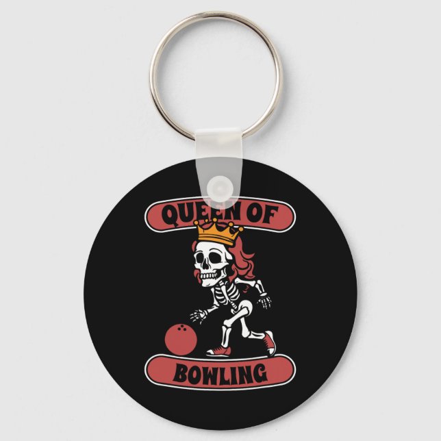 Porte-clés Bowling Skeleton Team League - Alley Bowler Queen (Recto)