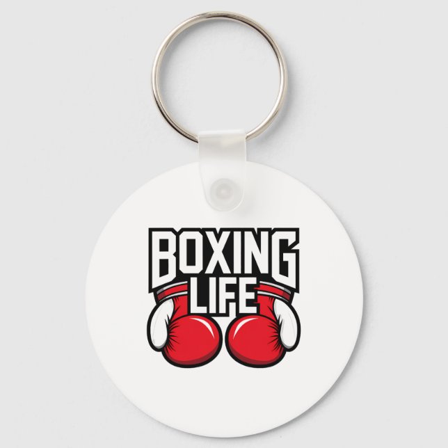 Porte-clés Boxe à vie pour les boxeurs professionnels amateur (Recto)