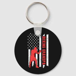 Porte-clés Boxe Amérique Drapeau Boxe Arts Martiaux Boxe Gra