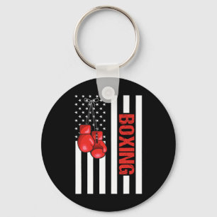 Porte-clés Boxe au drapeau américain Boxe patriotique 1 