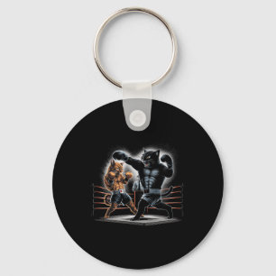 Porte-clés Boxe Chats Kitty Boxing Amateurs Design graphique