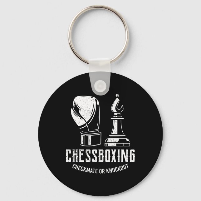 Porte-clés Boxe d'échecs I Boxer du joueur d'échecs (Recto)