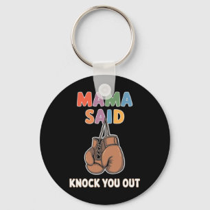 Porte-clés Boxe Kickboxing Maman a dit Knock U Out Fighting S