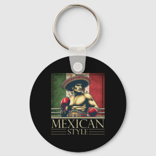 Porte-clés Boxe Mexique Drapeau de boxe de style vintage mexi
