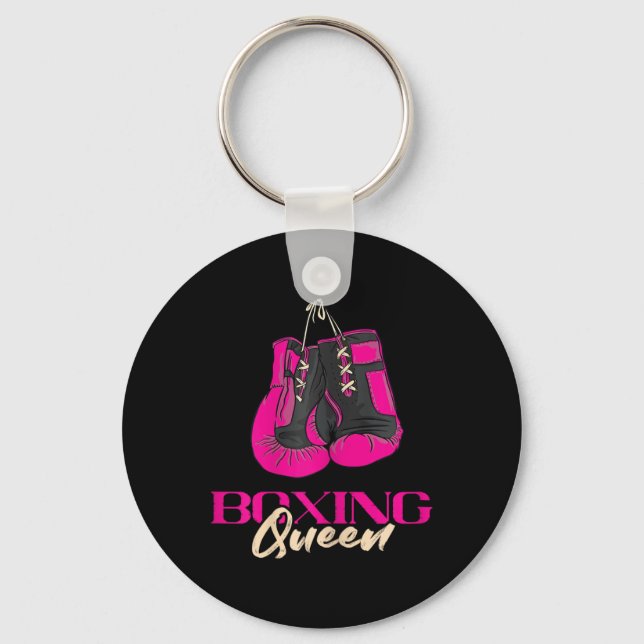Porte-clés Boxe Queen Kickboxer Kickboxer Gants de boxe Bo (Recto)