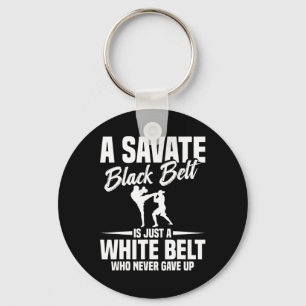 Porte-clés Boxe Savate Arts Martiaux Ceinture Noire Kickboxin