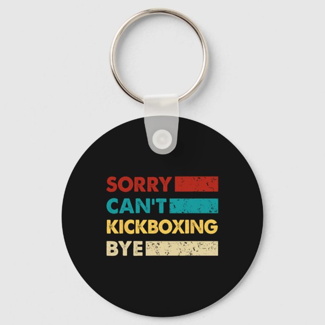Porte-clés Boxe thaïlandaise rétro Désolé ne peut pas boxe th (Recto)