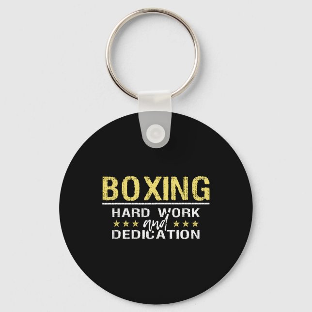 Porte-clés Boxe Travail Dur Et Dédication - Gymnase de Kickbo (Recto)