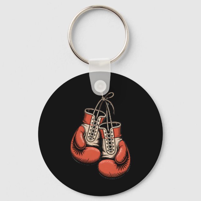 Porte-clés Boxer Boxer American traditionnel Tattoo Art Flash (Recto)