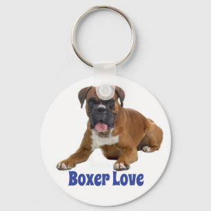 Porte-clés Boxer Chien Chien Chien Bleu Porte - clé d'amour