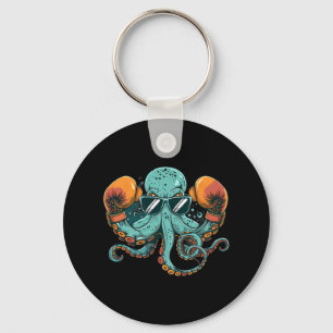 Porte-clés Boxer Octopus Lover Ocean Sea Creator Funny Boxin