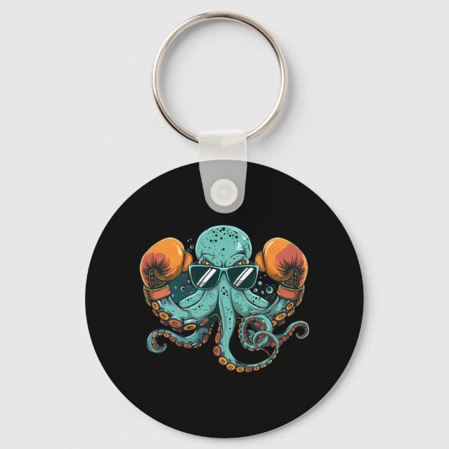 Porte-clés Boxer Octopus Lover Ocean Sea Creator Funny Boxin (Recto)