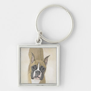 Porte-clés Boxer Peinture - Cute Original Chien Art