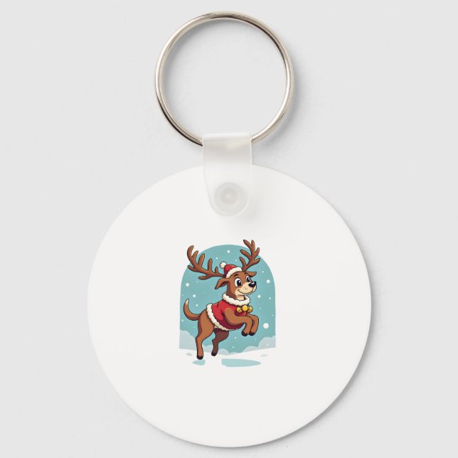 Porte-clés Boxer Reindeer Dash (Recto)