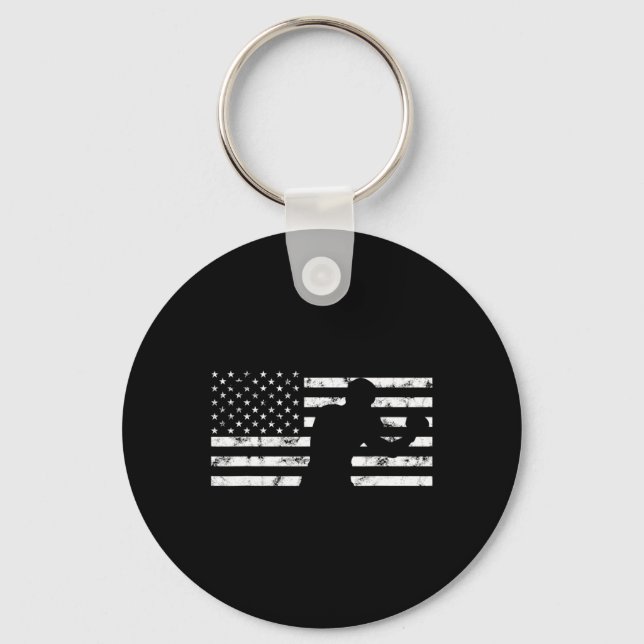 Porte-clés Boxer Usa Drapeau Gant De Boxe Combattant Combat K (Recto)
