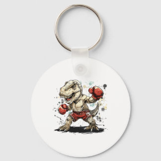 Porte-clés Boxeur Dinosaure Boxeur T-rex Kickboxing Dino Boxe