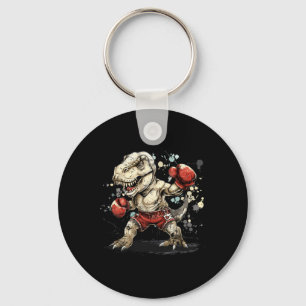 Porte-clés Boxeur Dinosaure Boxeur T-rex Kickboxing Dino Boxe
