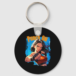 Porte-clés Boxez Fort Femme Kickboxing Combattante