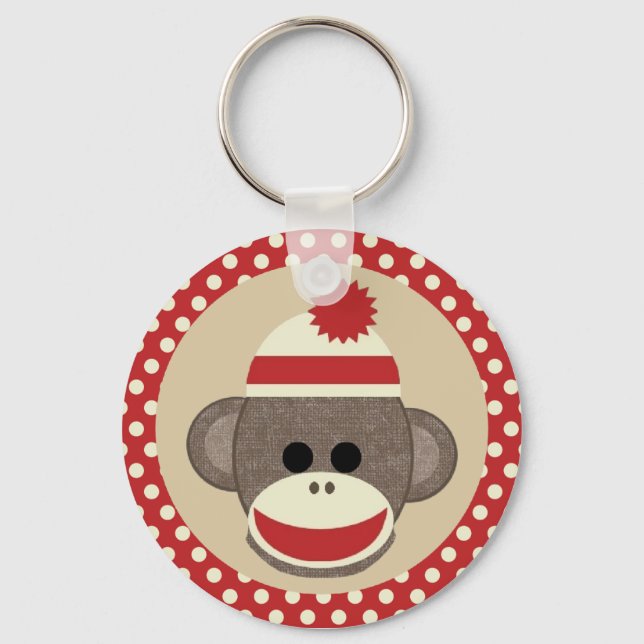 Porte-clés Boy Sock monkey keychain (Recto)