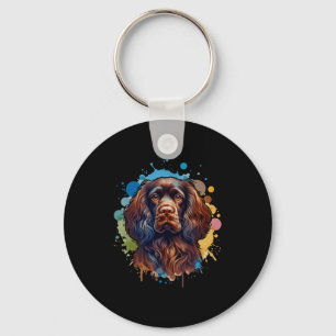 Porte-clés Boykin Spaniel Chien Oeuvre d'Art Comfort Colors A