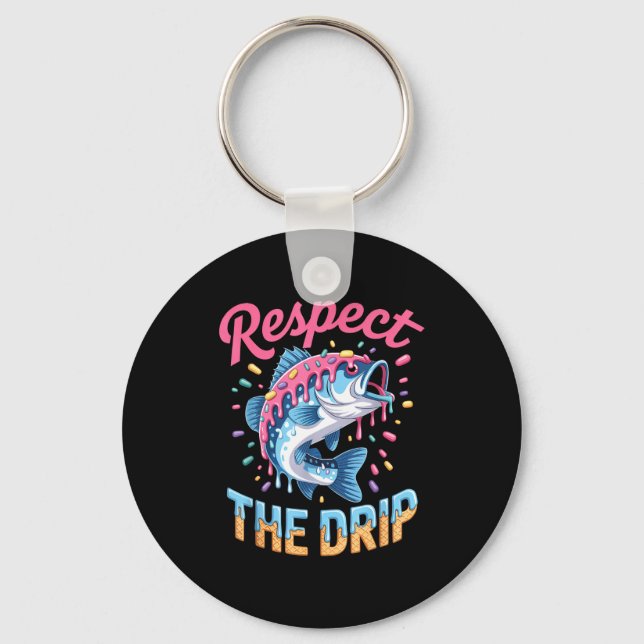 Porte-clés Boys Fishing Shirt Respect The Drip Drippy Birthda (Recto)