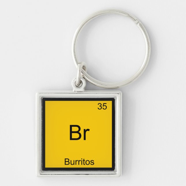 Porte-clés Br - Burritos Chimie Symbole Élément Drôle (Devant)