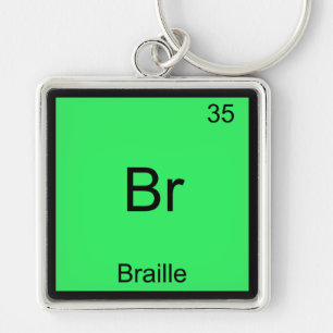 Porte-clés Br - Chemise symbole d'élément de chimie drôle en 