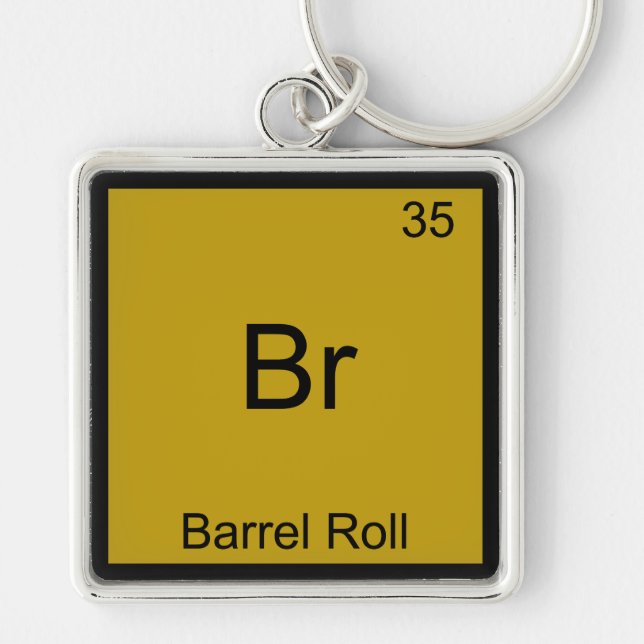Porte-clés Br - Tonneau Roulade Élément Drôle Mème Tee Chimie (Devant)