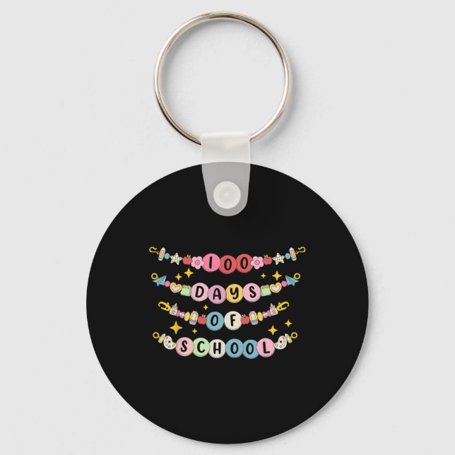Porte-clés Bracelet Joyeux 100 Jours D'école Enseignant Élève (Recto)