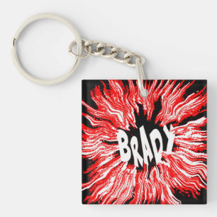 Porte-clés Brady Nom étoile en rouge