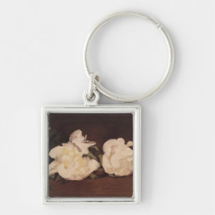 Porte-clés Branche de Manet des pivoines et des sécateurs
