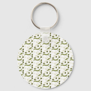 Porte-clés Branche et feuilles d'olivier motif sans couture  