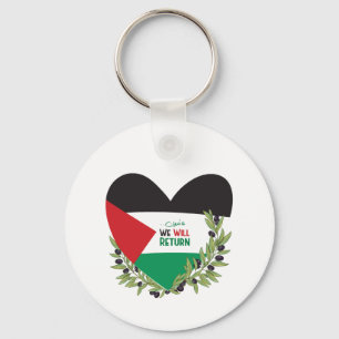 Porte-clés Branches du drapeau et de l'olivier palestiniens