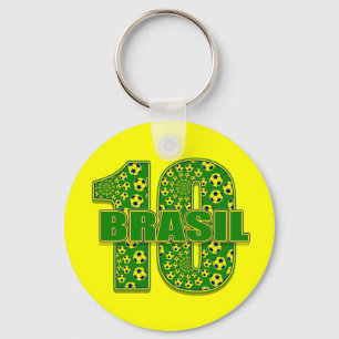 Porte-clés Brasil 10 - Brésil numéro 10 cadeaux football de f