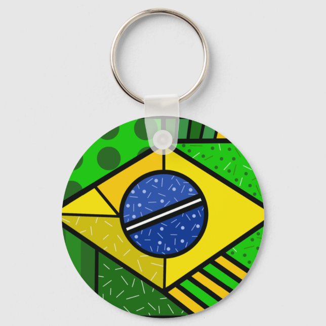 Porte-clés Brasil Brazil brazilian flag (Recto)