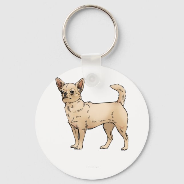 Porte-clés Brave Chihuahua Blue (Recto)