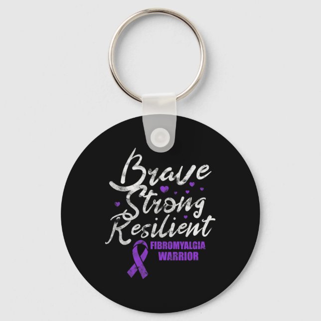 Porte-clés Brave résistance résistance résistance à la fibro  (Recto)