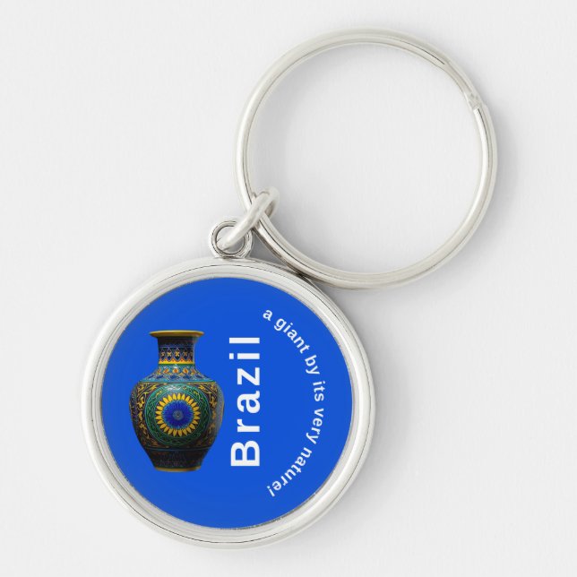 Porte-clés Brazil Giant Nature Mandala - Round Keychain (Devant)