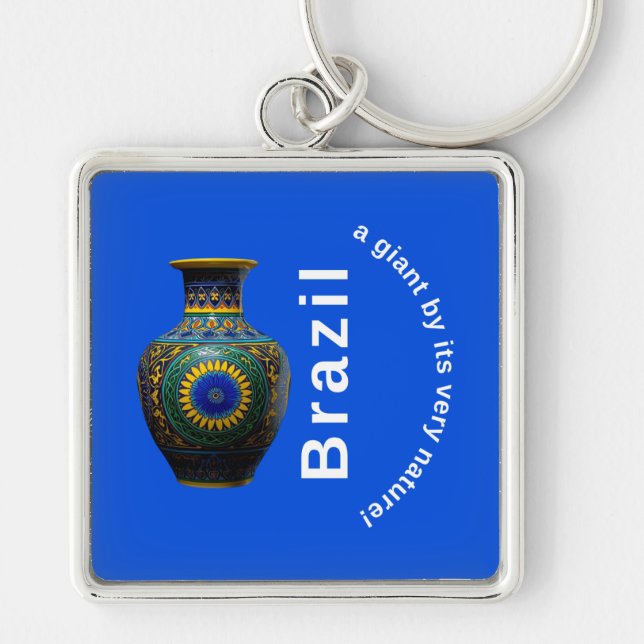 Porte-clés Brazil Giant Nature Mandala - Round Keychain (Devant)