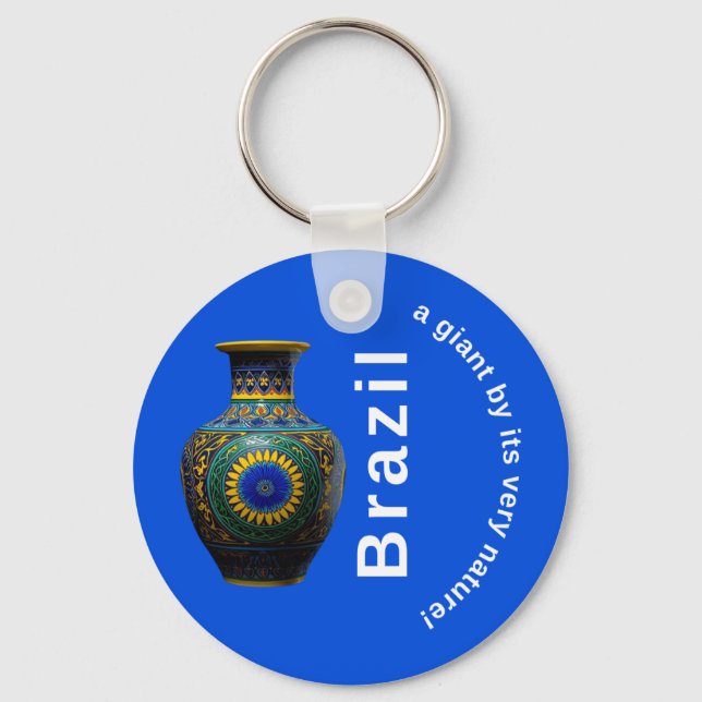 Porte-clés Brazil Giant Nature Mandala - Round Keychain (Recto)