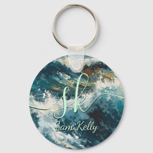 Porte-clés Breaking Beach Waves Porte - clé personnalisé