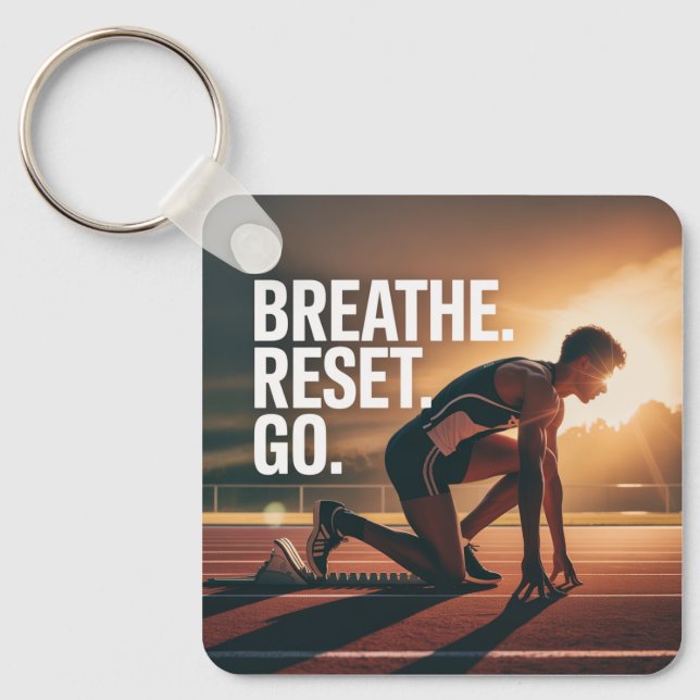 Porte-clés Breathe. Reset. Go. (Recto)