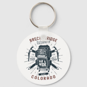 Porte-clés Breckenridge Colorado sac à dos Gear Retro Voyage