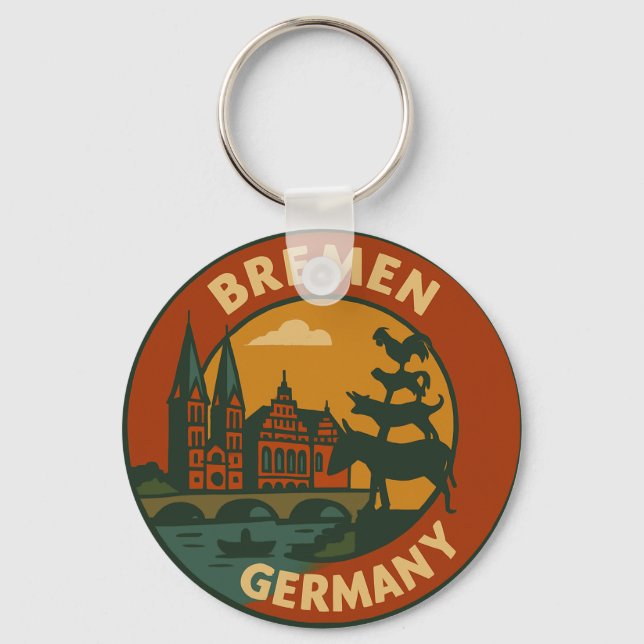 Porte-clés Brême Allemagne Ville Art (Recto)