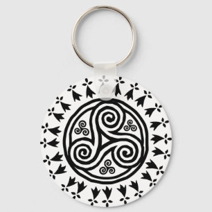 Porte-clés Breton triskel & hermines