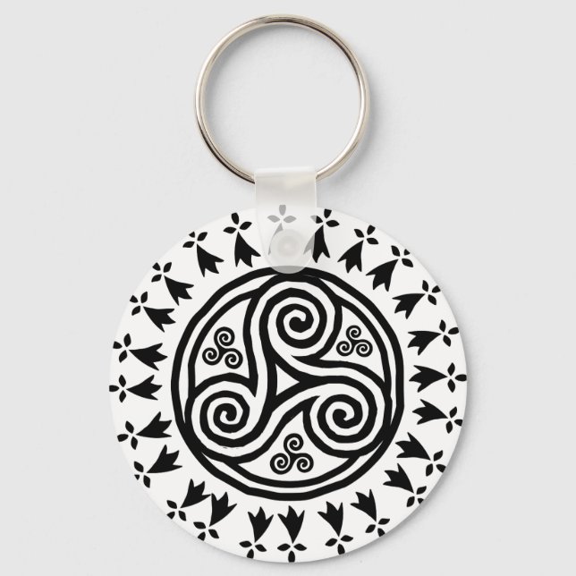 Porte-clés Breton triskel & hermines (Recto)