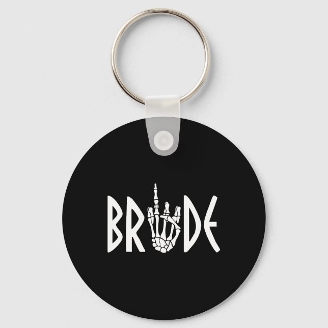 Porte-clés Bride Groom Skeleton Mariage gothique Fiançailles  (Recto)